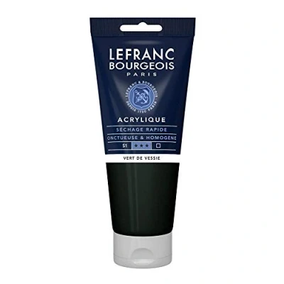 Immagine di Lefranc Bourgeois Fine Acrylic Colore Acrilico, Verde (Sap Green), 200 ml