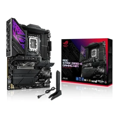 Immagine di ASUS ROG Strix Z890 E Gaming WiFi, Scheda Madre Intel ATX, 18+1+2+2 Fasi di Alimenrtazione, slot DDR5, PCIe 5.0, GPU Nuova Generazione, 7 M.2, WiFi 7, AI Overclocking, Networking II
