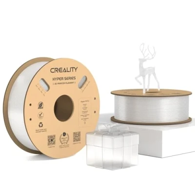 Immagine di Creality Hyper PETG, filamento trasparente da 1,75 mm, PETG 2 kg, precisione dimensionale +/ 0,03 materiali di stampa 3D per la maggior parte delle stampanti