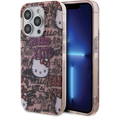 Immagine di Hello Kitty HKHCP14LHDGPTP Custodia rigida per iPhone 14 Pro 6,1&quot;, colore: Rosa