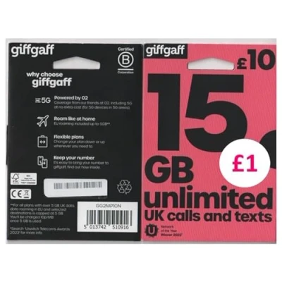 Immagine di Giffgaff Triple Sim Card by