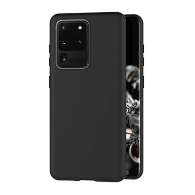 Immagine di AICEK Cover Compatible Samsung Galaxy S20 Ultra Nero Silicone Case Molle di TPU Sottile Custodia per (6.9 Pollici)