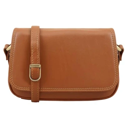 Immagine di Lloyd Baker AMRITSAR borsa a tracolla in vera pelle, morbida con regolabile, dimensioni compatte scomparti multipli, Cognac, One Size