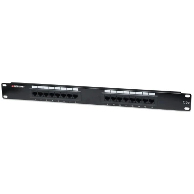 Immagine di Intellinet 513548 16 Porte Patchpanel di rete 483 mm (19) CAT 5e 1 U Nero