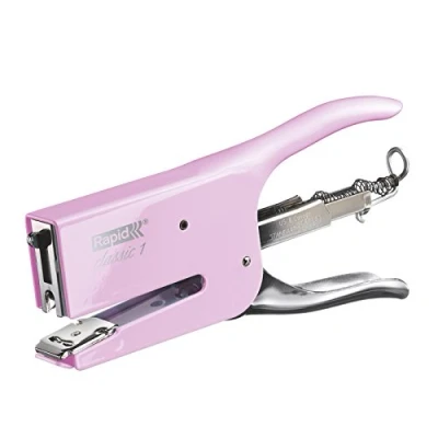 Immagine di Rapid Retro K1 Cucitrice a Pinza , Compatibile con i Punti Metallici 26/6 e 26/8 mm, Capacità 50 Fogli, Metallo, Stawberry Cream, 5000498