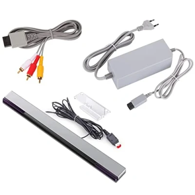 Immagine di Link e : Caricatore di Rete, Cavo AV Barra Sensore Cablata Compatibile con la Console Nintendo Wii