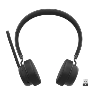 Immagine di Lenovo Wireless VoIP Computer Cuffie On Ear Bluetooth Stereo Nero Riduzione del rumore microfono headset con microfono, Muto, regolazione volume