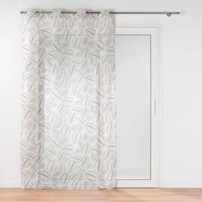 Immagine di Douceur d&#039;Intérieur, tenda trasparente con occhielli (140 x 240 cm) Alma, colore naturale, tulle sabbiato stampato