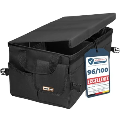 Immagine di Upgrade4cars Organizer Bagagliaio Auto Grande Borsa Porta oggetti da Baule Universale Organizzatore Portabagagli Contenitore Cofano Macchina Pieghevole Accessori Viaggio Gadget Utili