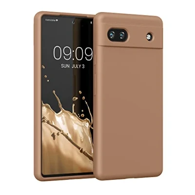 Immagine di kwmobile Cover per Google Pixel 6a Custodia Back Case Smartphone in Silicone TPU Protezione Gommata color cappuccino