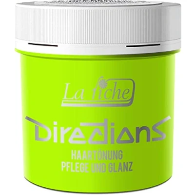 Immagine di 2 x New La Riche Directions Tintura semi permanente per capelli, 88 ml, colore: verde fluorescente