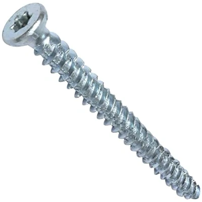 Immagine di AERZETIX Set di 100 viti ancoraggio diretto per calcestruzzo Ø7.5x82mm testa fresata conica con impronta a stella T30 fissaggio senza tasselli C48383