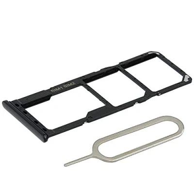 Immagine di MMOBIEL Doppio Vassoio Carta Sim Compatibile con Samsung Galaxy A21s 2020 Porta Scheda Inclusa guarnizione di gomma e Pin Nero