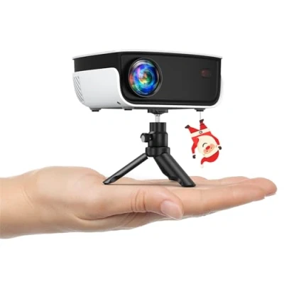 Immagine di HOPVISION Mini Proiettore Portatile, 7500L Videoproiettore Supporto 1080P Full HD Portatile Compatibile con Smartphone/TV Stick/PS5/PC/Laptop