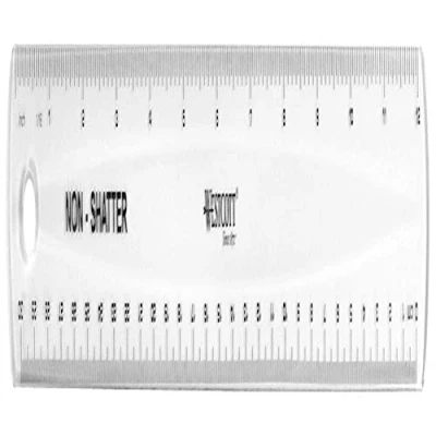 Immagine di Westcott e 10120 00 Righello in plastica infrangibile, scala cm pollici, 30 cm, trasparente