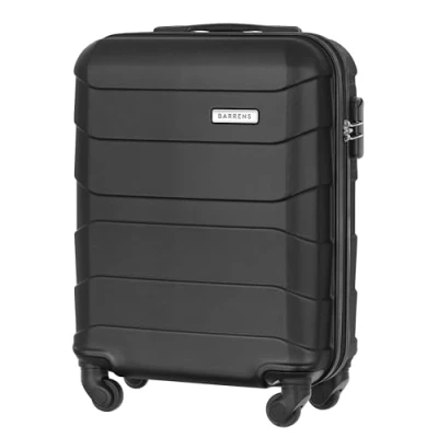 Immagine di BARRENS Valigia da trasporto Bagaglio a mano 55x40x20cm 34 L Materiale ABS Serratura criptata viaggio 4 ruote Compatibile con le compagnie aeree Nero