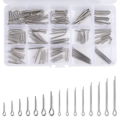 Immagine di Copiglie in Acciaio Inossidabile M1 M1.5 M2 M2.5 M3 Coppiglie di Sicurezza Assortimento con Scatola Portaoggetti 150 Pezzi