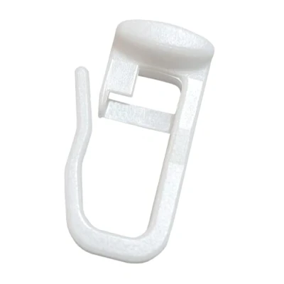 Immagine di Ganci per tende con testa piatta, 10 x mm, in plastica, 100 pezzi, colore: Bianco