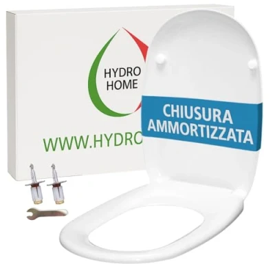 Immagine di Copriwater Quinta Pozzi Ginori termoindurente avvolgente bianco come originale by HYDRO HOME (CHIUSURA AMMORTIZZATA)