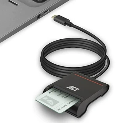 Immagine di ACT eID Card Reader Belgium, lettore di schede USB C, non per app 2, Power LED Status AC6020