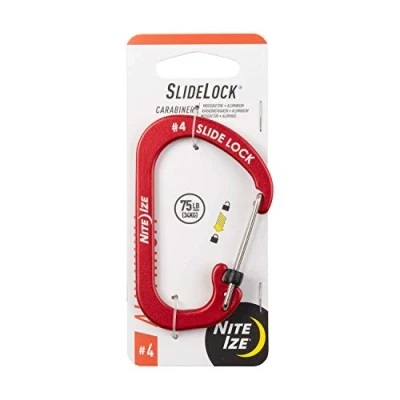 Immagine di Nite ize CSLA4 10 R6 Moschettone Slidelock, Rosso, 4
