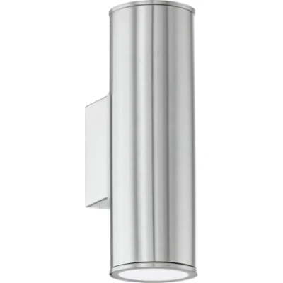 Immagine di EGLO lampada da parete per esterni a LED Riga, esterno 2 fiamme, in acciaio inox, colore: argento, IP44