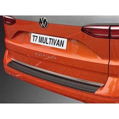 Immagine di Protezione paraurti posteriore ABS compatibile con Volkswagen Multivan T7 2021 Nero
