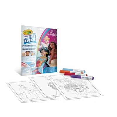 Immagine di CRAYOLA Color Wonder, Coloring Set con 18 Pagine 4 Pennarelli Senza Macchia, Soggetto Disney Princess, Versione Internazionale, 75 2813