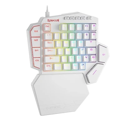 Immagine di Redragon K585 DITI tastiera meccanica da gioco RGB con una mano, professionale di tipo C a 42 tasti presa hot swap aggiornata, 7 macro integrati e poggiapolsi staccabile