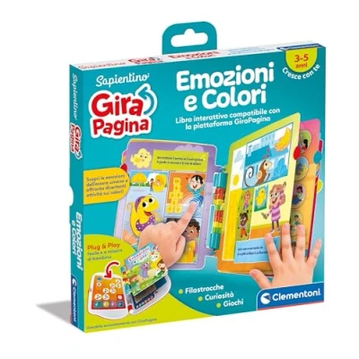 Immagine di Clementoni Sapientino Emozioni E Colori Elettronico Bambini Compatibile con Girapagina, Gioco Educativo 3 Anni, Libro Apprendimento Acustico, Approccio alla Lettura, Multicolore, 16645