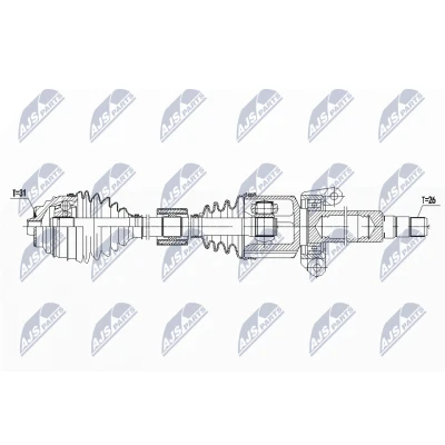 Immagine di NTY NPW BM 141 Albero motore / Semiasse