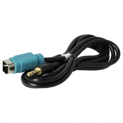 Immagine di vhbw Cavo AUX Line In adattatore per autoradio compatibile con Alpine CDA 105Ri, 117Ri, CDE 101R/RM, 102Ri, 103BT, 104BTi USB