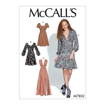 Immagine di McCall&#039;s M7802, Modello di Cucito, Modello, Carta, Bianco, 14 16 18 20 22