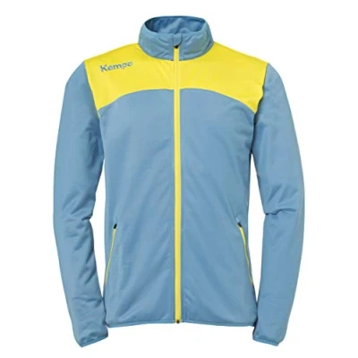 Immagine di Kempa Emotion 2.0 Poly Jacket, Felpa Uomo, Blu/Giallo Lime (Dove Blue/Lime Yellow), 164