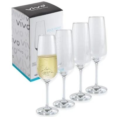 Immagine di Vivo by Villeroy &amp; Boch Group Voice Basic Flauti da Champagne, Set 4 Pezzi, 283 ml, Cristallo, Trasparente