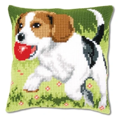 Immagine di Vervaco Beagle Cuscino a Punto Croce, Multicolore