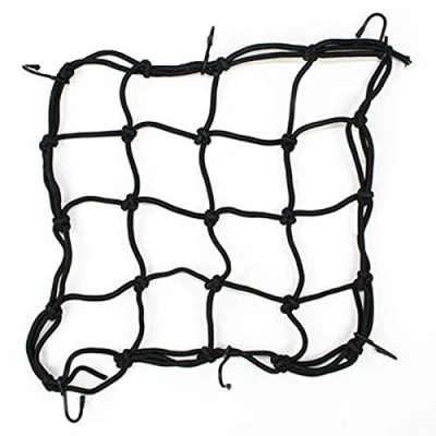 Immagine di BRUSSELS08 6 hook Premium Bike Bungee cargo net bici mesh bag bagagli corda chiusura elastico string Sundries casco porta per Nero