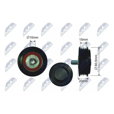 Immagine di NTY RNK AU 006 Rullo Tendicinghia AUDI: A4 B6 Avant, B5 Sedan, VOLKSWAGEN: Passat B3/B4 Variant, GP Variant