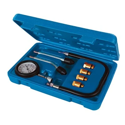 Immagine di Silverline 953656 Kit Tester Pressione di Compressione per Motori, Nero, Set 8 Pezzi