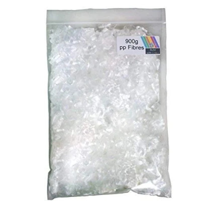 Immagine di Polipropilene (Pp) Fibre per Calcestruzzo e Massetto 100 900g Buste Riduce Restringimento Rottura x 18mm