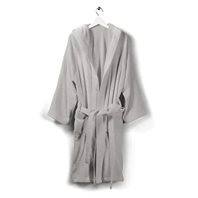 Immagine di Caleffi Soft Accappatoio con Cappuccio, Cotone , Grigio, XXL, 1000477