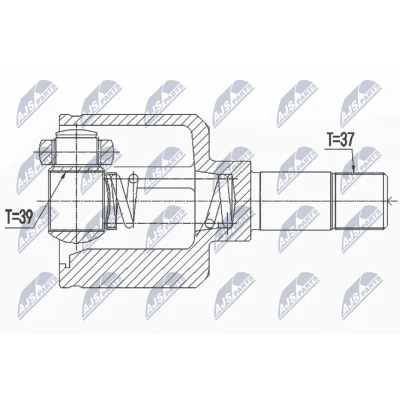 Immagine di NTY NPW PE 056 Kit Giunto Omocinetico Cambio manuale Assale anteriore Sx CITROËN: Jumpy III Van