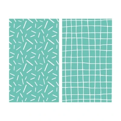 Immagine di Set di 2 Mini cartelle Embossing Fiesta Craftelier Texture per Scrapbooking e Artigianato Compatibile con Macchine Minty Cut, Sizzix Big Shot, Evolution, Revolution, 7,6 x 12,6 cm