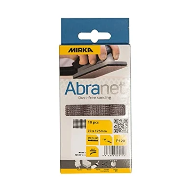 Immagine di Mirka Abranet strisce di levigatura a rete 70x125 mm strappo / grana P120 10 pz per levigare legno, stucco, vernice, plastica AE149F1012