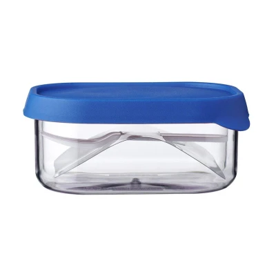 Immagine di Mepal Contenitore per la Frutta Take a Break Fresca Scatola con Forchettina Perfettamente Adatto al Porta Pranzo 250 ml Vivid Blue