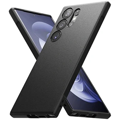 Immagine di Ringke Onyx Compatibile con Cover Samsung Galaxy S23 Ultra 5G, Piacevole al Toccandola Custodia Calza Perfettamente Ottima Grip Antiscivolo Anti Impronte Resistente Graffi Robusta Black Neo