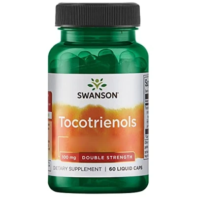 Immagine di Swanson, Tocotrienols, Doppia Forza, Vitamina E, 60 Capsule liquide, Altamente Dosato, Testato in Laboratorio, Senza Glutine, Non OGM