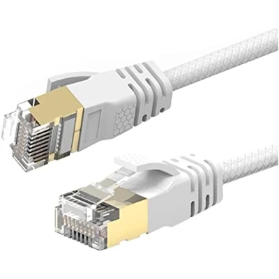 Immagine di Reulin 15M Cat 7A Ultra Sottile Gigabit Cavo di Rete Ethernet Velocità fino a 40G 1000 MHz Compatibile con Cat5 Cat5e Cat6 Cat6a Cat7 Cat7A+ Switch Router Modem Per Reti ad Alta
