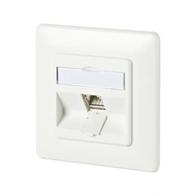 Immagine di Metz Connect 130B11D11002 e Presa di rete Da incasso Inserto con piastra centrale telaio CAT 6A 1 Porta Bianco puro