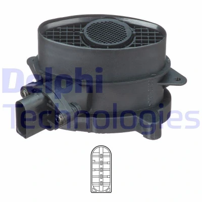 Immagine di DELPHI AF10728 12B1 Debimetro con alloggiamento BMW: 3 Sedan, Coupe, X5